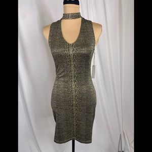 TART Davon Gold Snake Print Sheath Dress